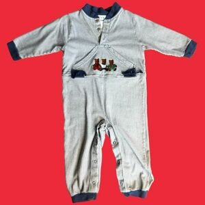 Vintage* plaid teddy bear one piece